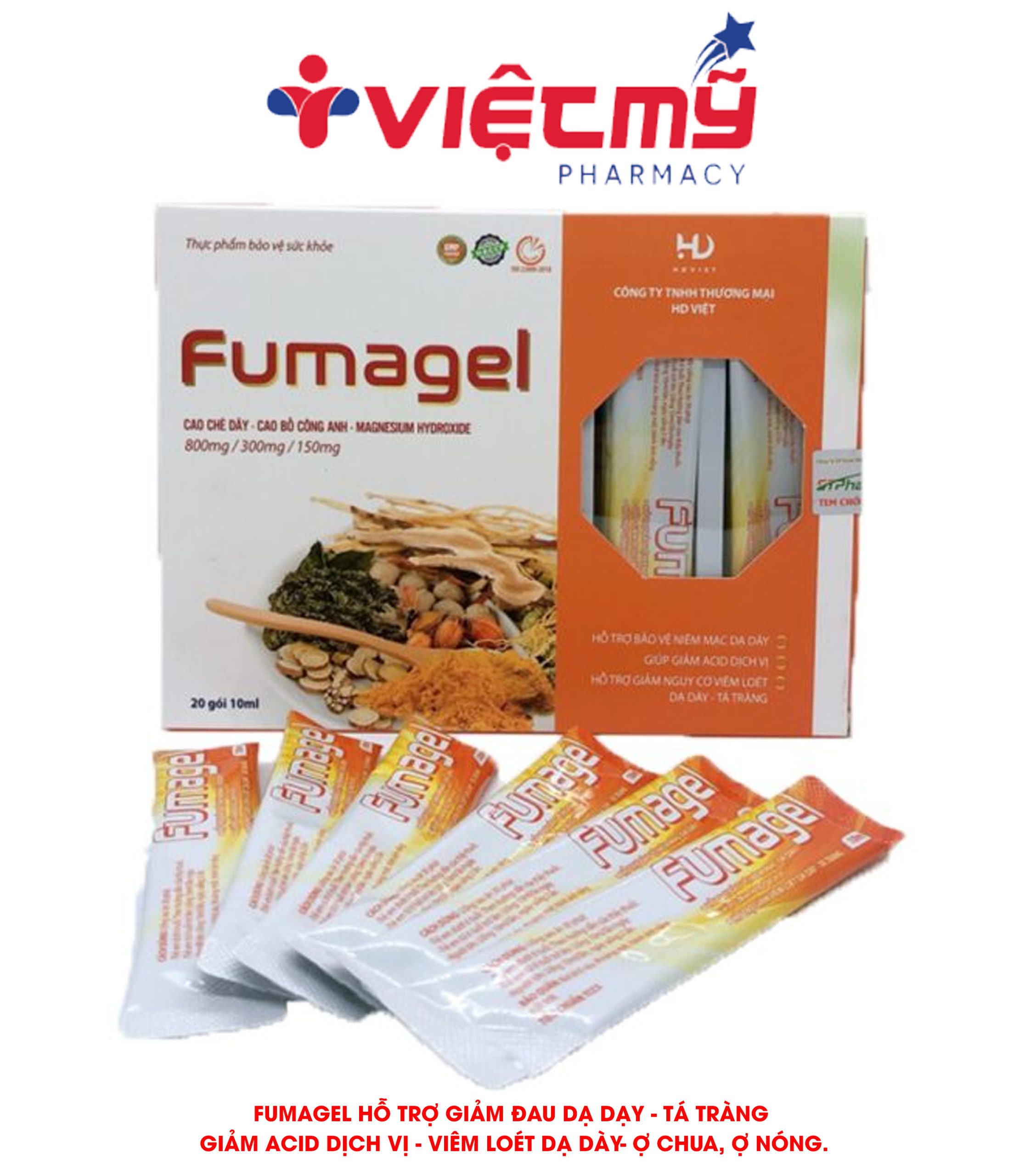 Fumagel hỗ trợ điều trị viêm loét dạ dày tá tràng