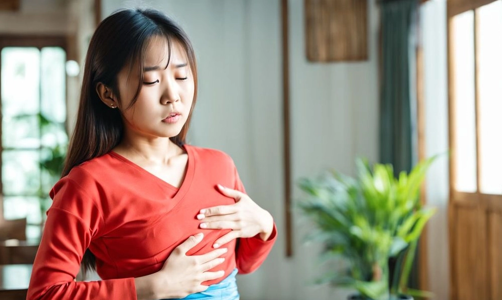 Hình ảnh minh họa vị trí đau ở vùng thượng vị khi một người bị đau dạ dày