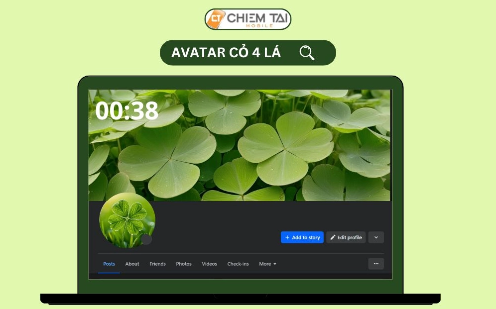 Hình nền cỏ bốn lá màu xanh tươi mát dành cho điện thoại