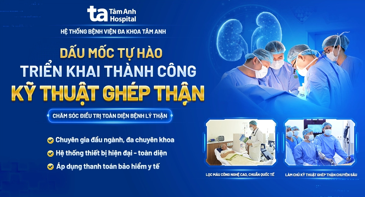 Đội ngũ y bác sĩ trong một ca phẫu thuật ghép thận