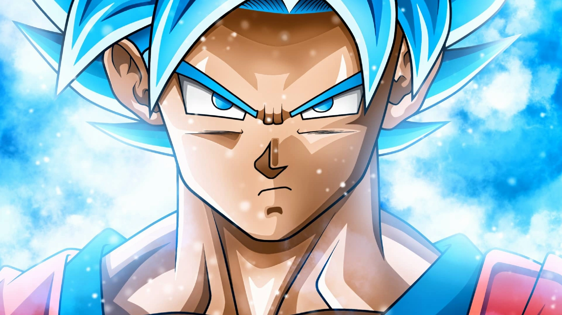 Hình ảnh Songoku ngầu độc đáo trong trạng thái bản năng vô cực hoàn mỹ.