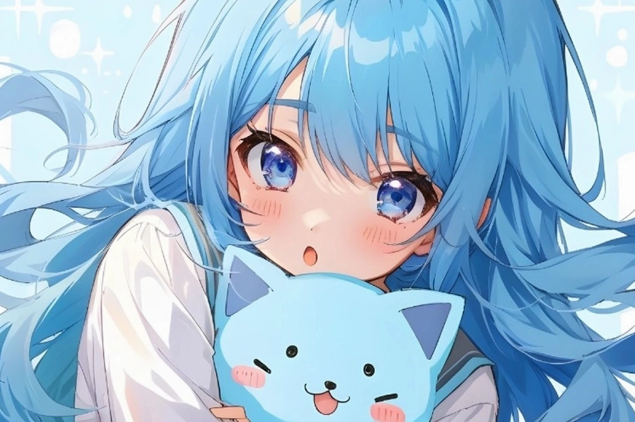 Hình nền máy tính anime với nhân vật nữ có mái tóc hồng đang thưởng thức đồ uống