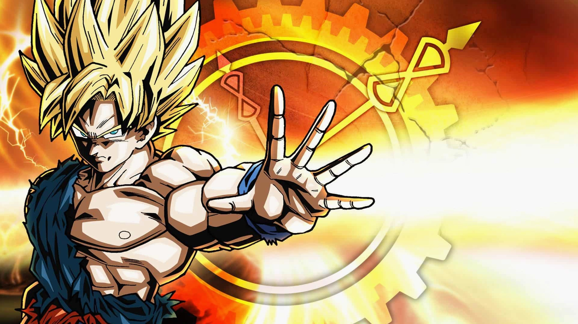 Hình nền Songoku 4K ấn tượng nhất với hiệu ứng ánh sáng và màu sắc sống động.