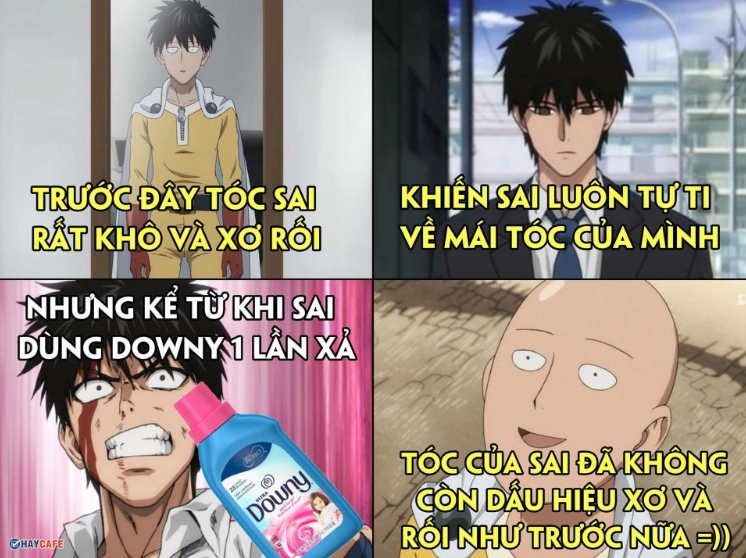Meme anime với tông màu tối và biểu cảm 'troll', mang lại sự giải trí độc đáo.