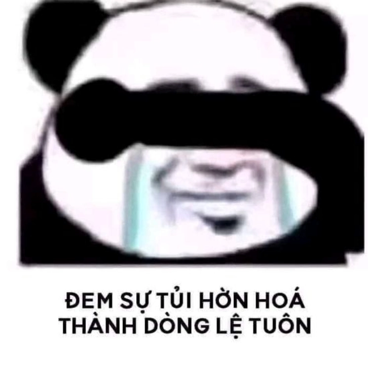 Meme gấu trúc đang khóc