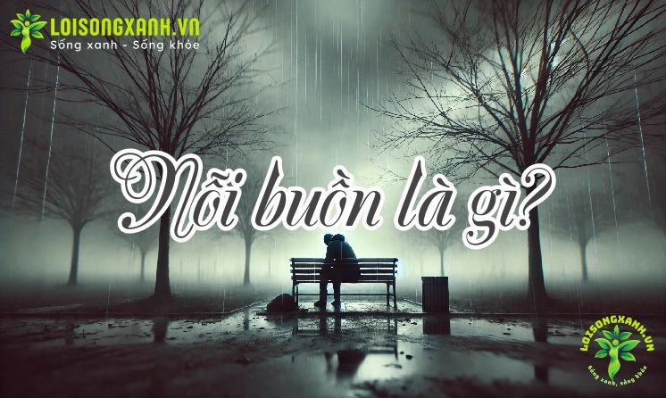 Một người ngồi một mình trong căn phòng tối, hình ảnh minh họa cho câu hỏi nỗi buồn là gì.